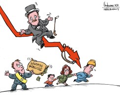 Ilustración de Gervasio Umpiérrez. "Crisis capitalista"