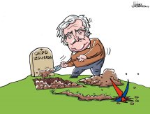 Los muertos que vos matáis... Caricatura de Gervasio Umpiérrez