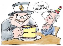 Amigo Capital. Caricatura de Gervasio Umpiérrez