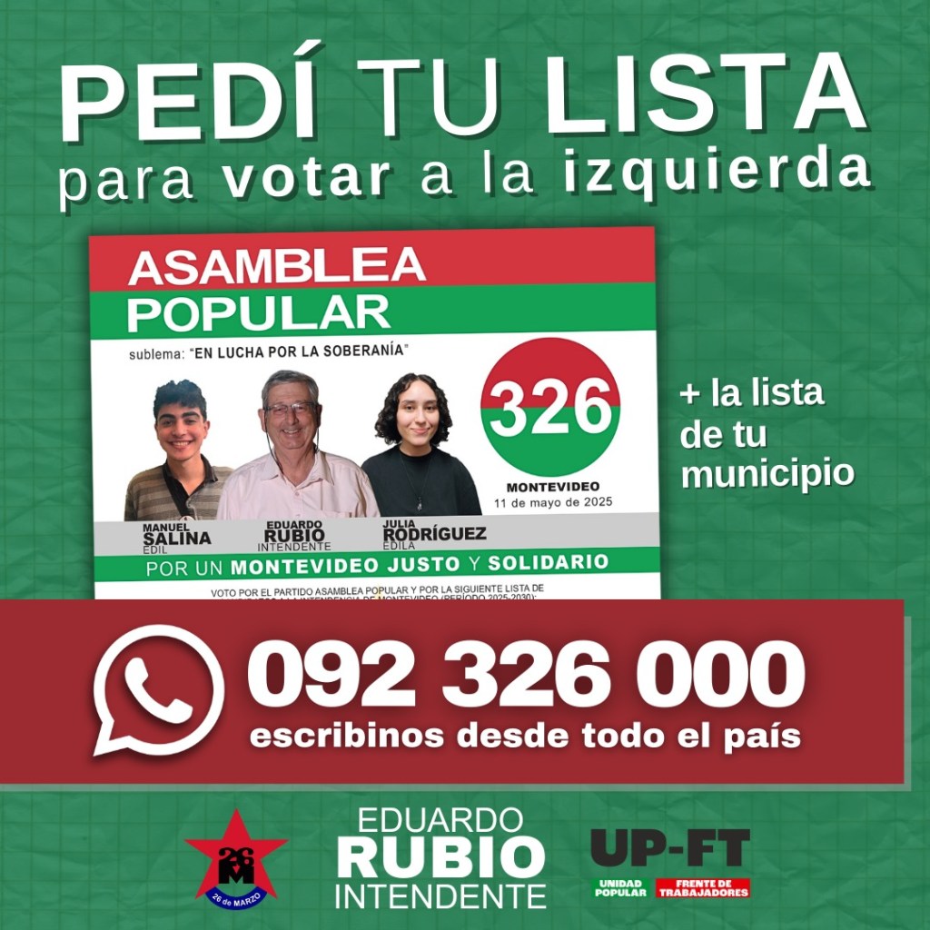 Contactos por listas en Montevideo y&nbsp;Canelones